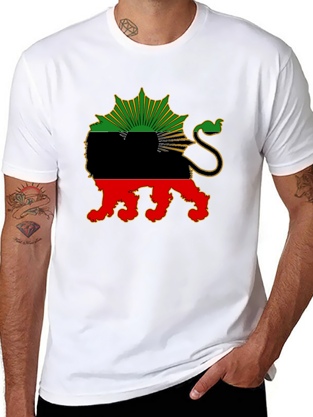 Biafra Lion T-Shirt - Black Pride Tee