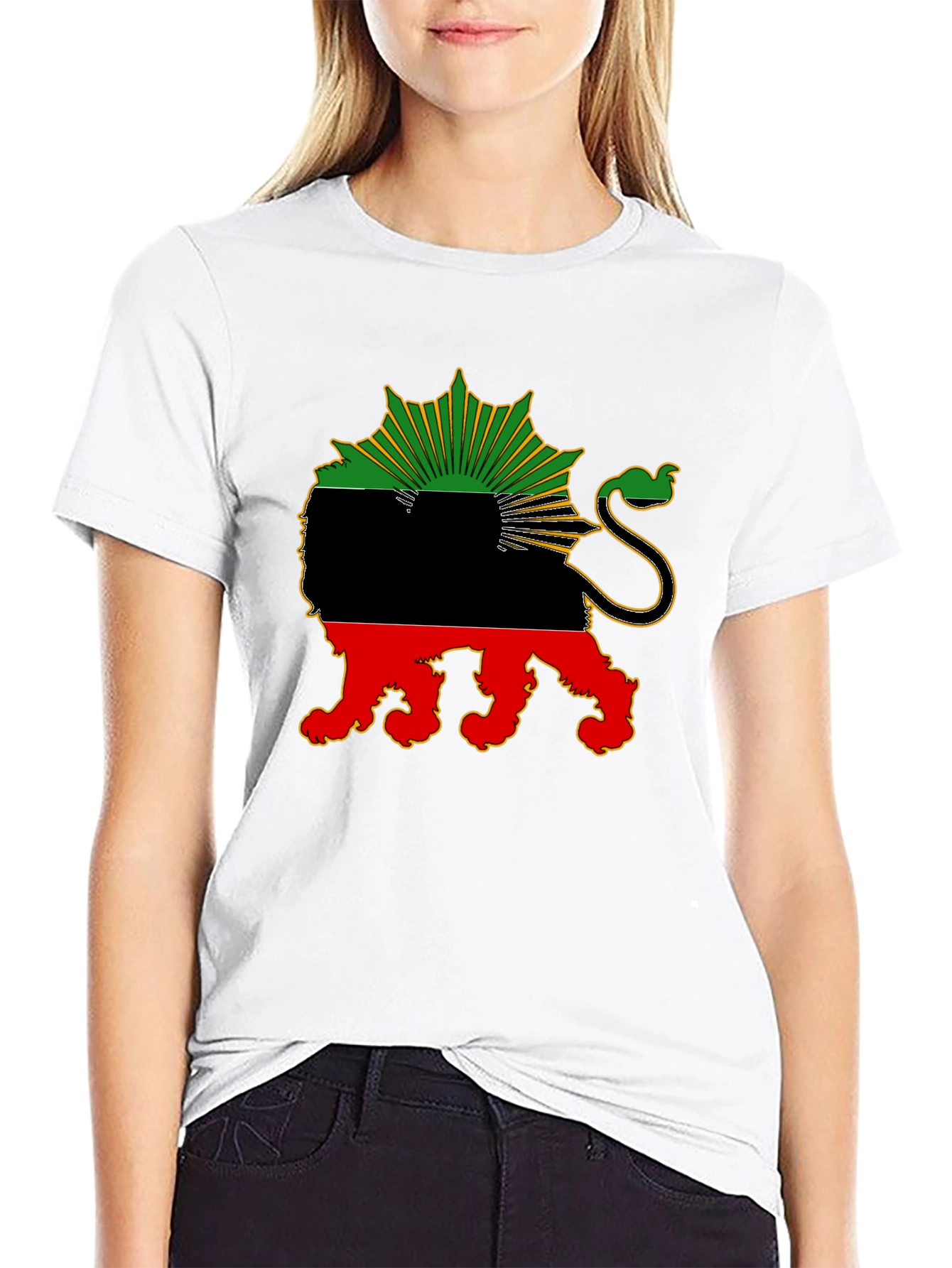 Biafra Lion T-Shirt - Black Pride Tee