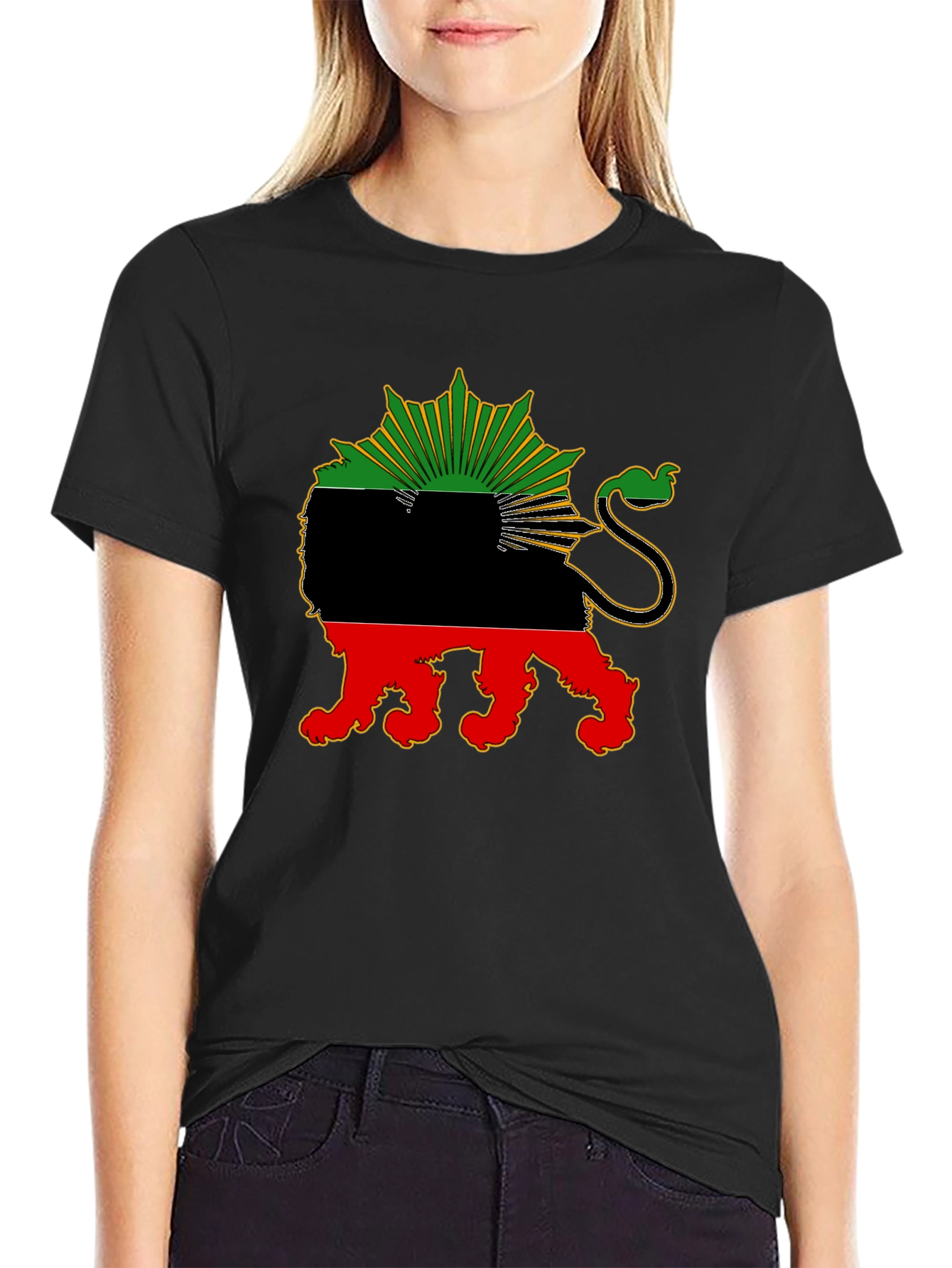 Biafra Lion T-Shirt - Black Pride Tee