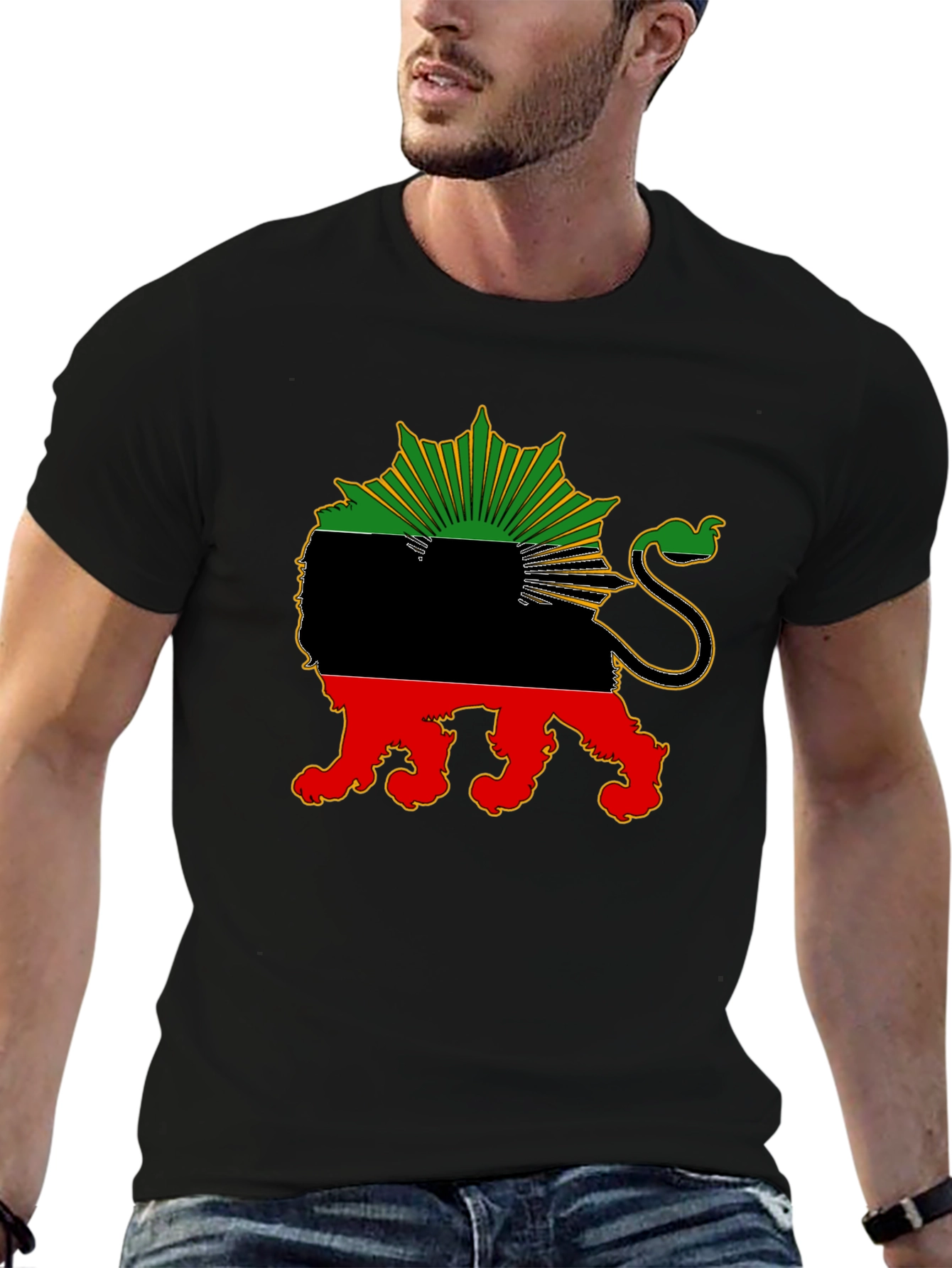 Biafra Lion T-Shirt - Black Pride Tee