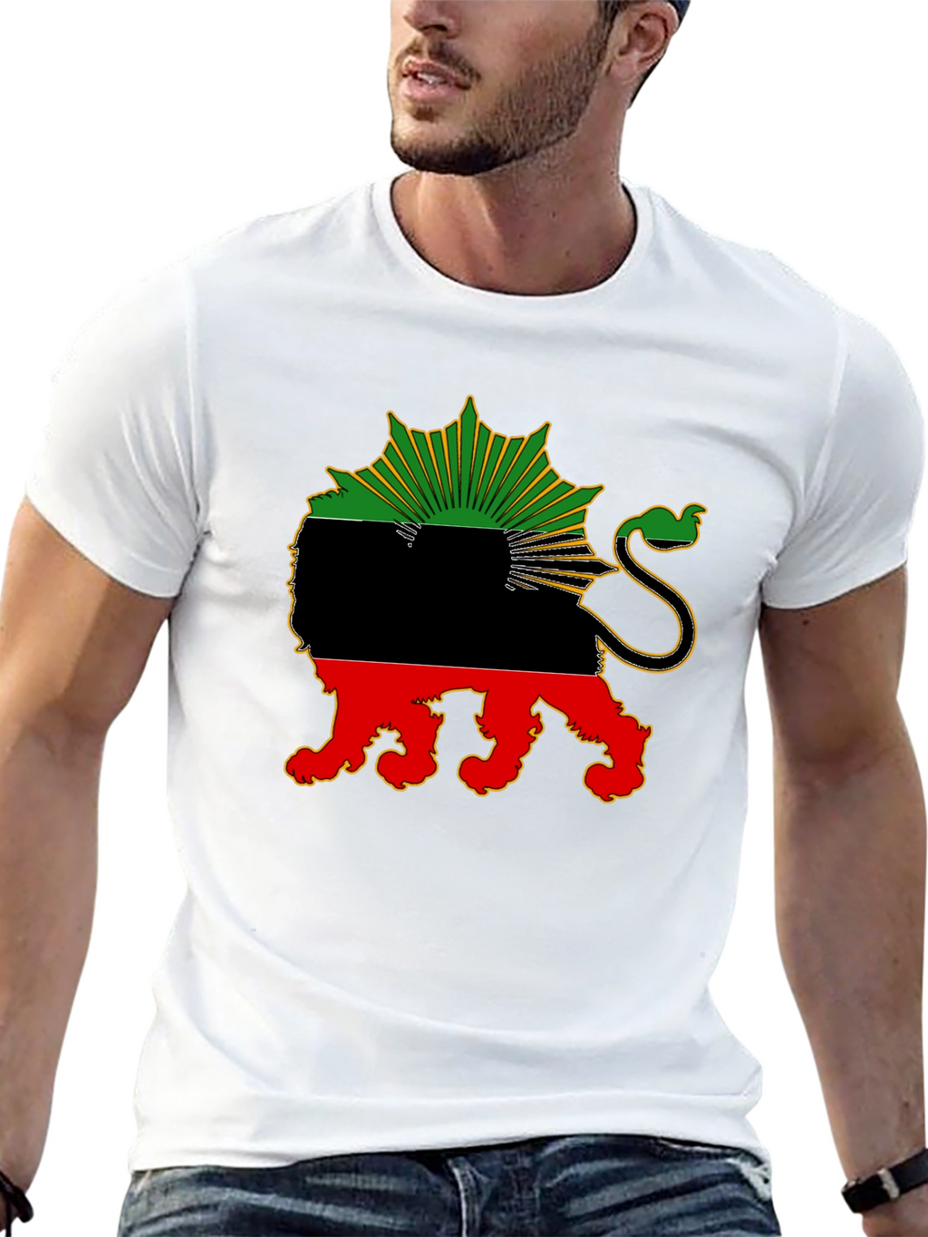 Biafra Lion T-Shirt - Black Pride Tee