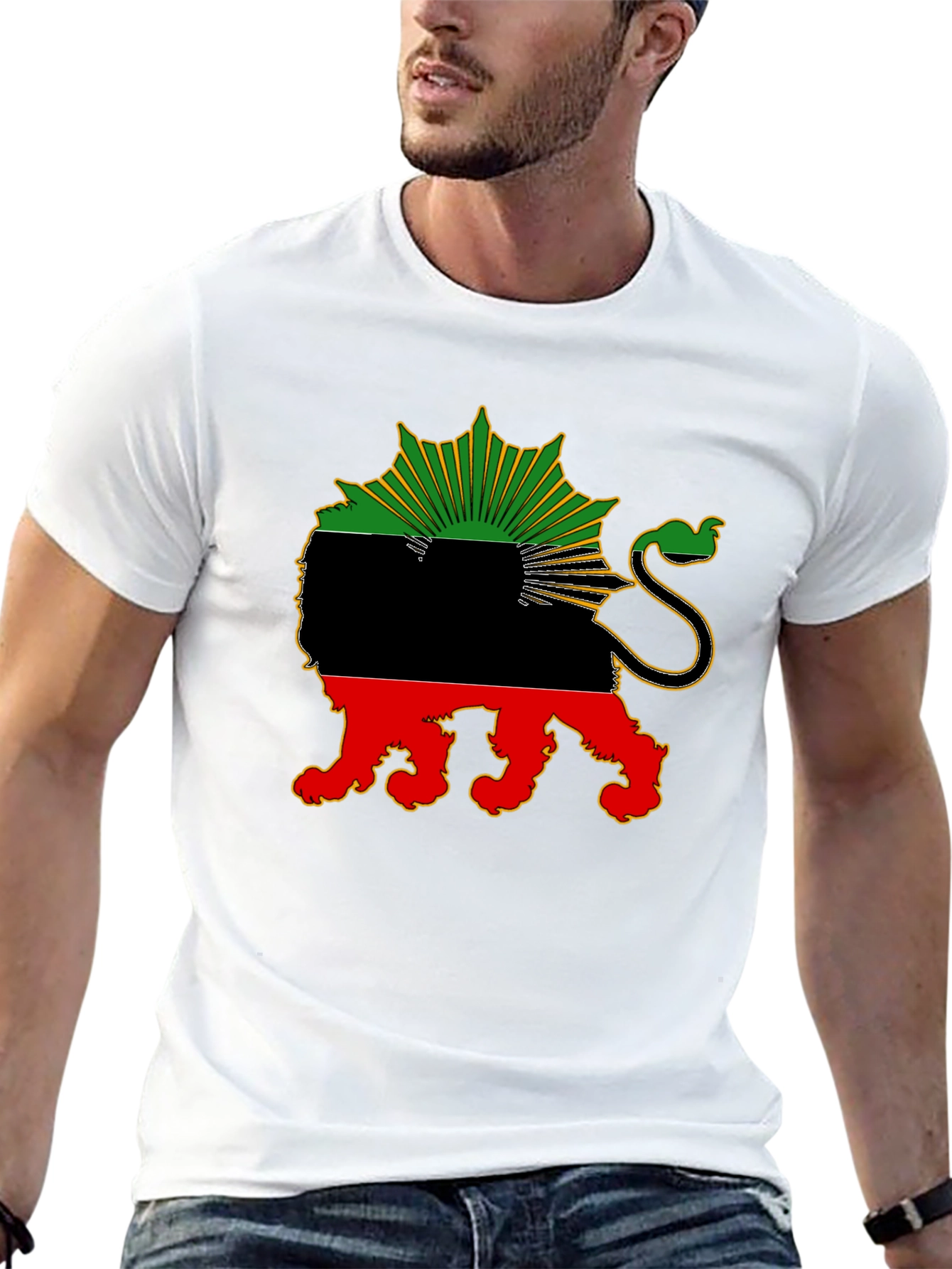 Biafra Lion T-Shirt - Black Pride Tee