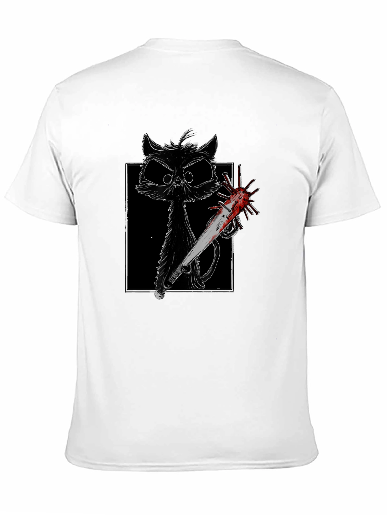 Creepy Cat Baseball Bat T-Shirt