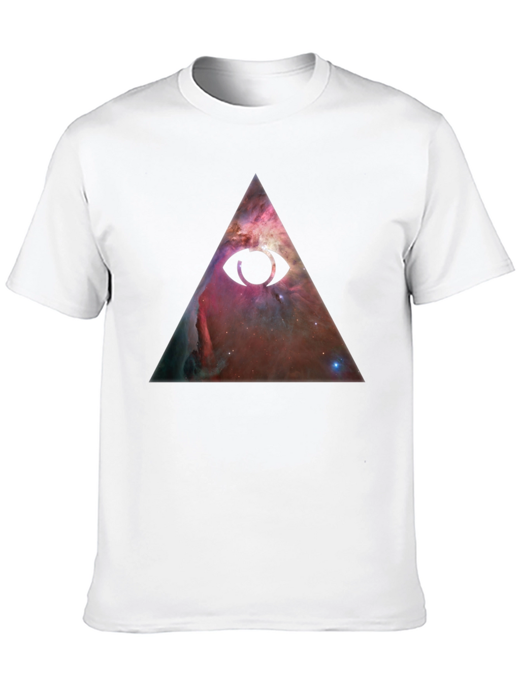 All-Seeing Eye Nebula Graphic Tee - Black Cotton Blend