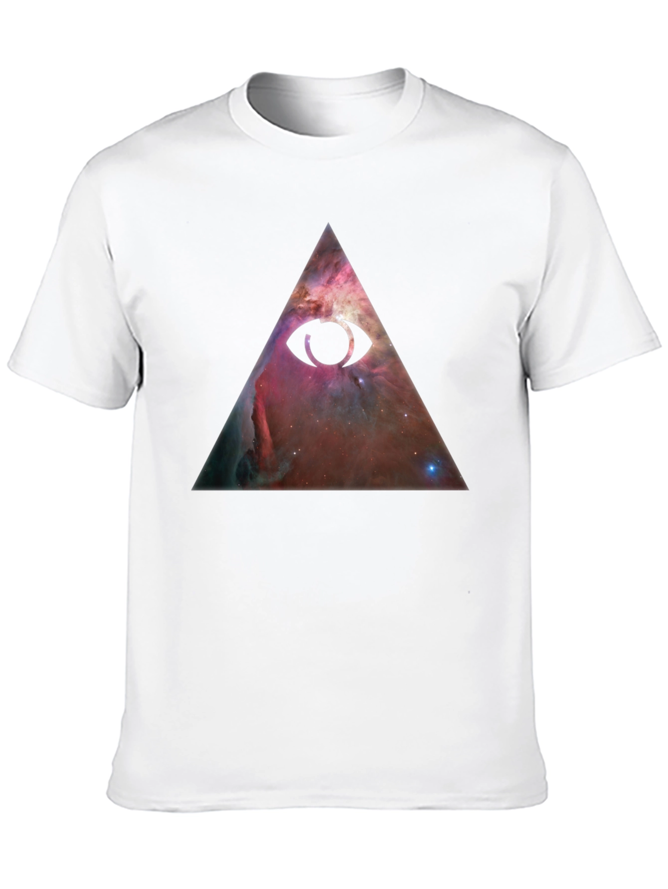 All-Seeing Eye Nebula Graphic Tee - Black Cotton Blend