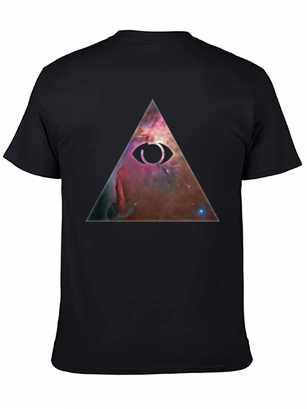 All-Seeing Eye Nebula Graphic Tee - Black Cotton Blend