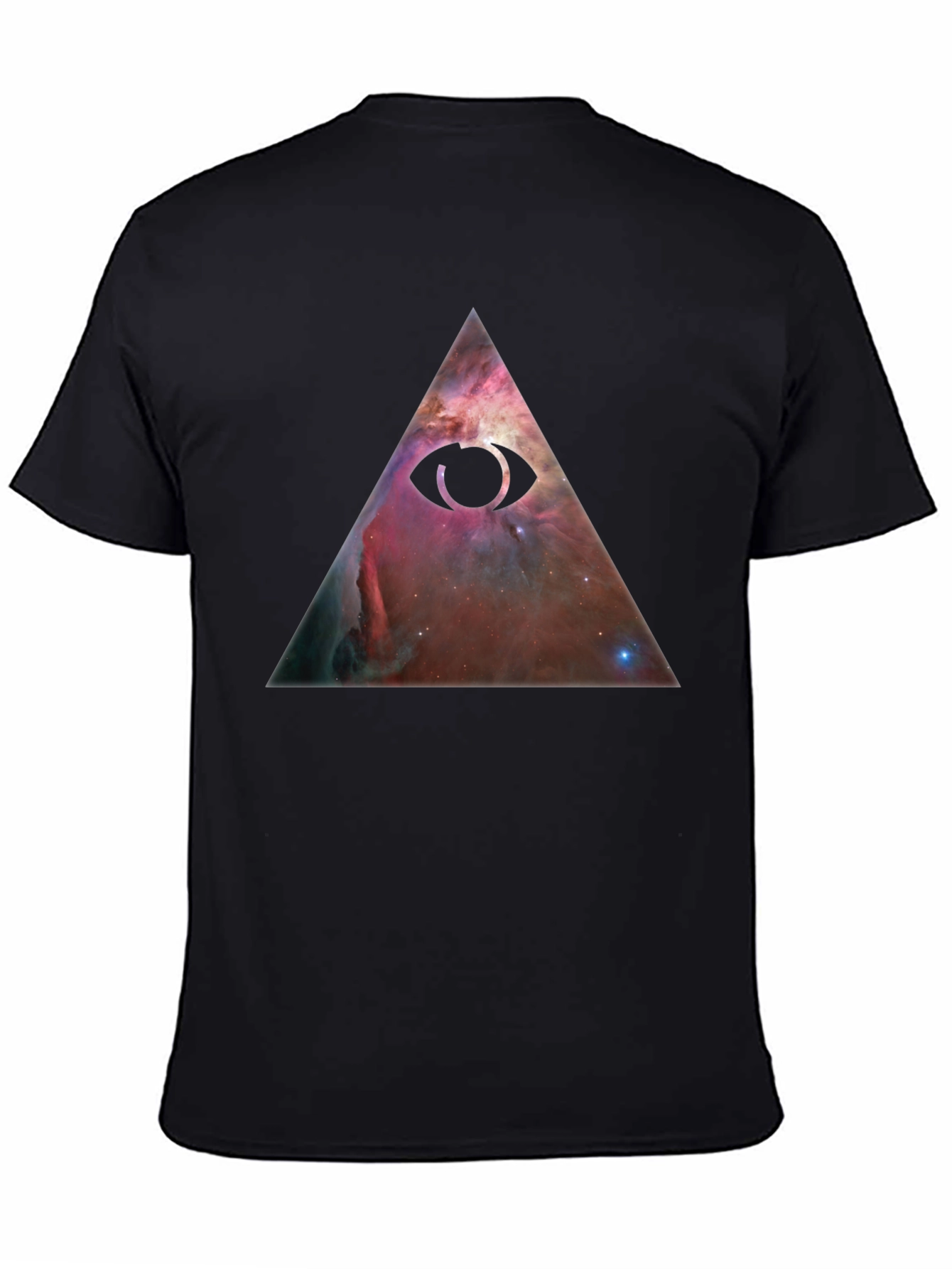 All-Seeing Eye Nebula Graphic Tee - Black Cotton Blend