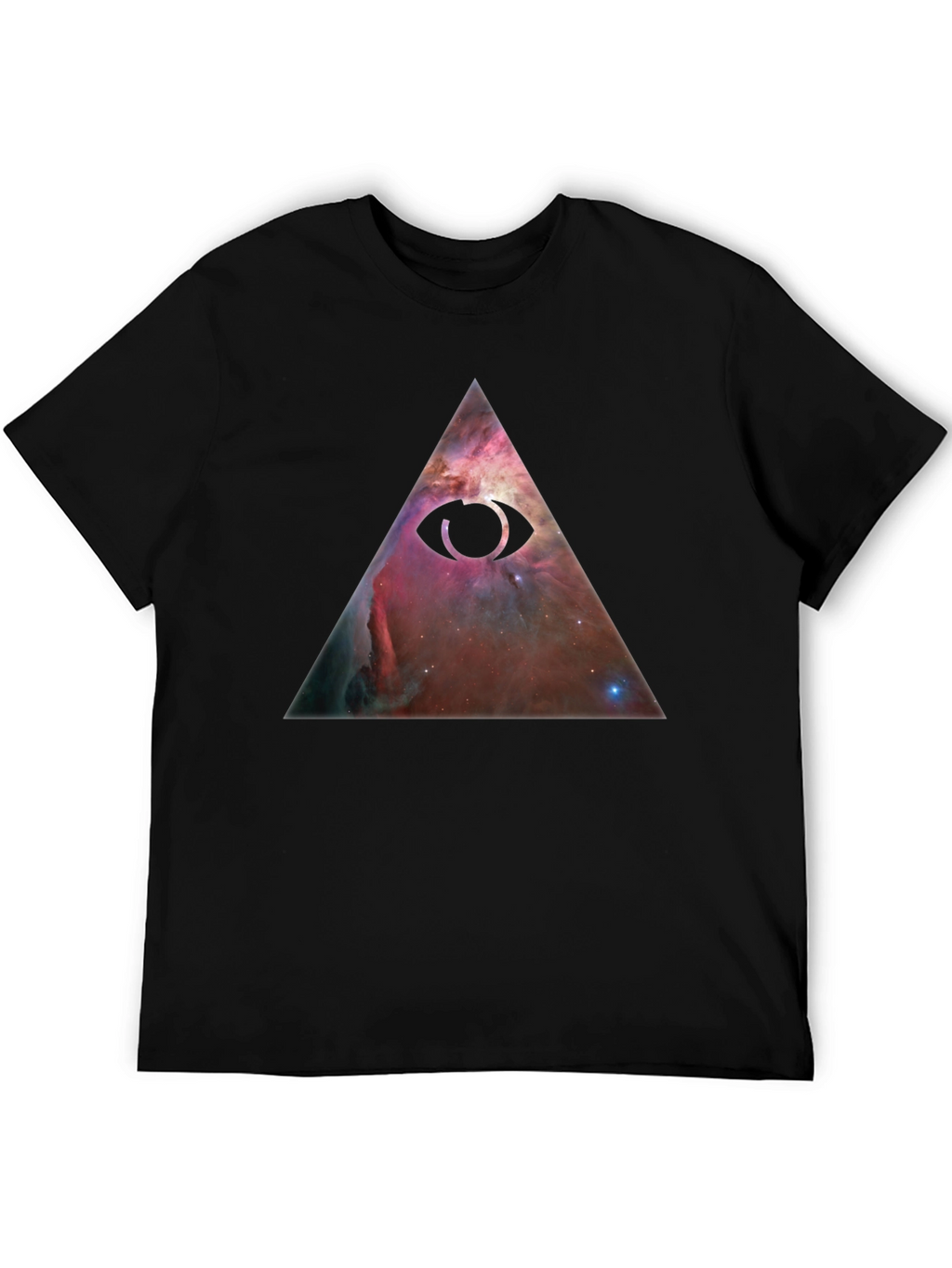 All-Seeing Eye Nebula Graphic Tee - Black Cotton Blend