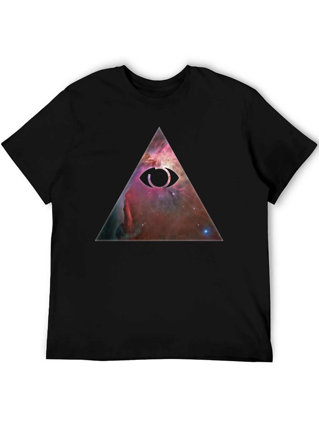 All-Seeing Eye Nebula Graphic Tee - Black Cotton Blend