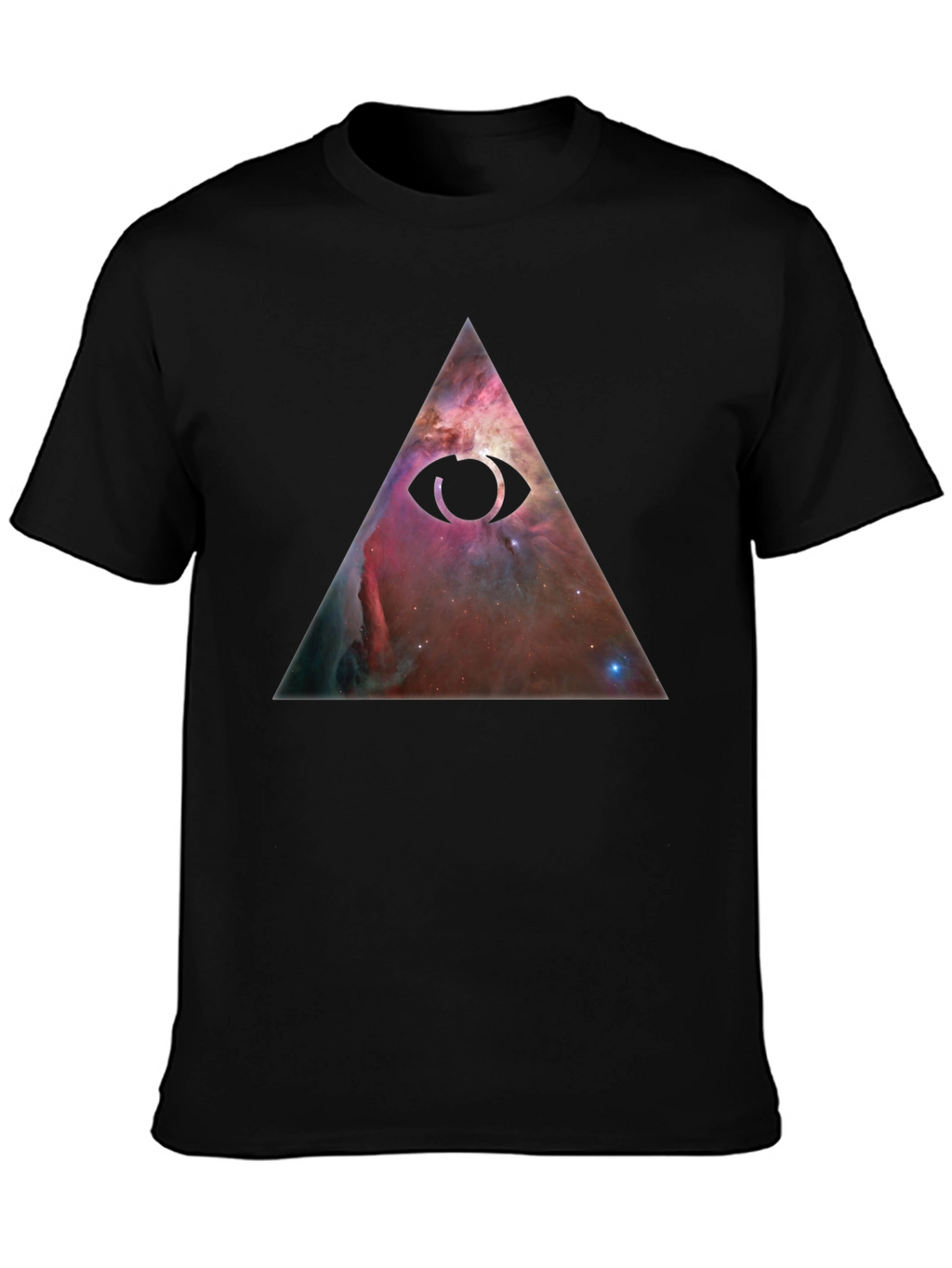All-Seeing Eye Nebula Graphic Tee - Black Cotton Blend