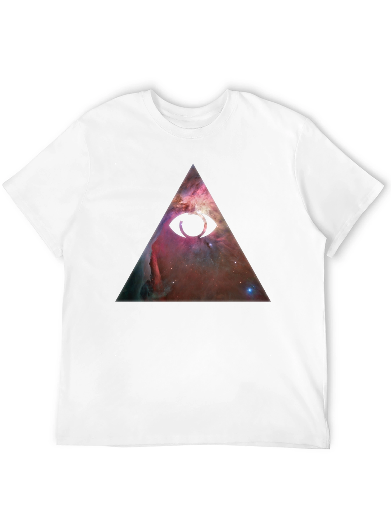 All-Seeing Eye Nebula Graphic Tee - Black Cotton Blend