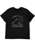 Bake For My Kids Graphic T-Shirt - Black
