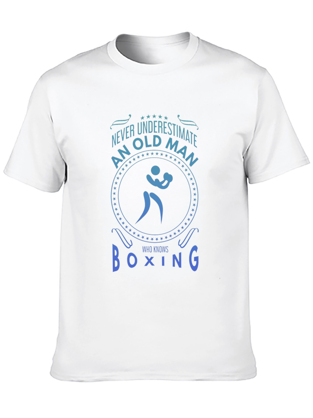 Never Underestimate An Old Man Who Knows Boxing T-Shirt