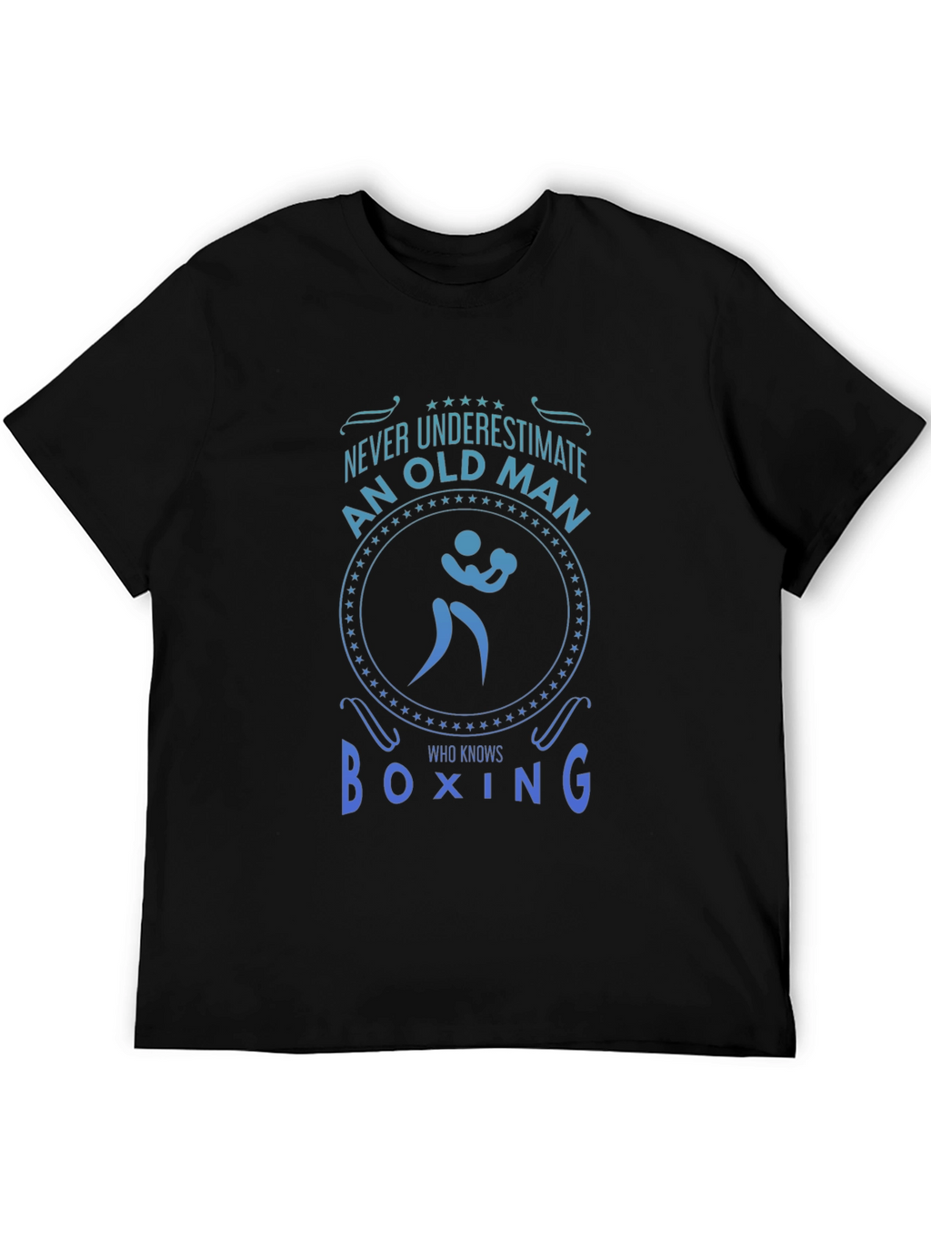 Never Underestimate An Old Man Who Knows Boxing T-Shirt