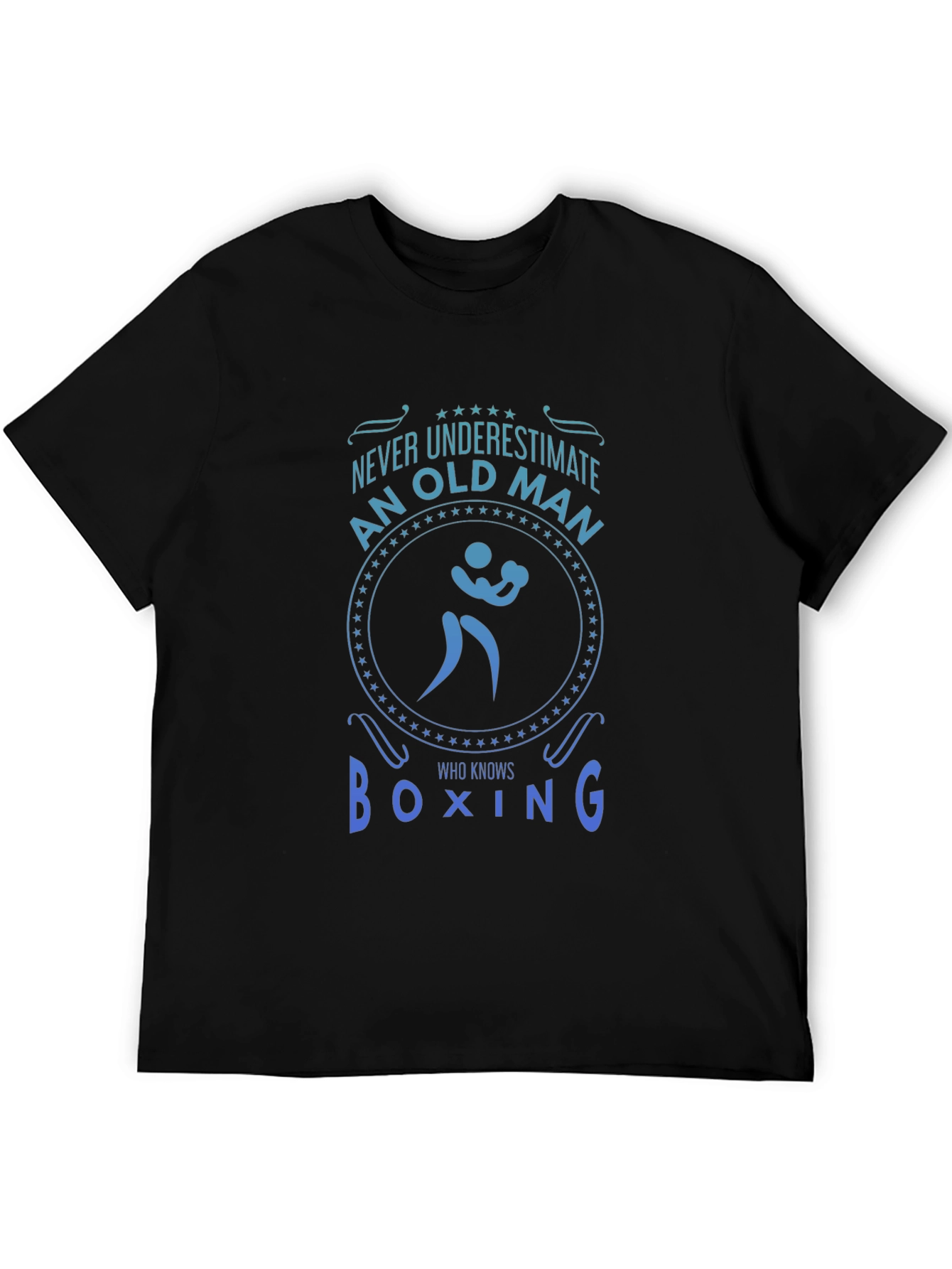 Never Underestimate An Old Man Who Knows Boxing T-Shirt