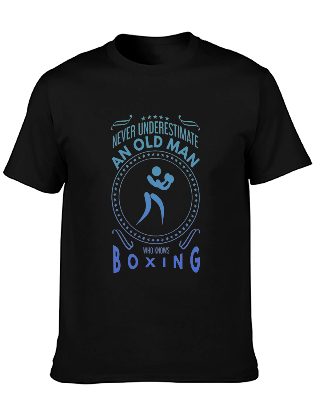 Never Underestimate An Old Man Who Knows Boxing T-Shirt