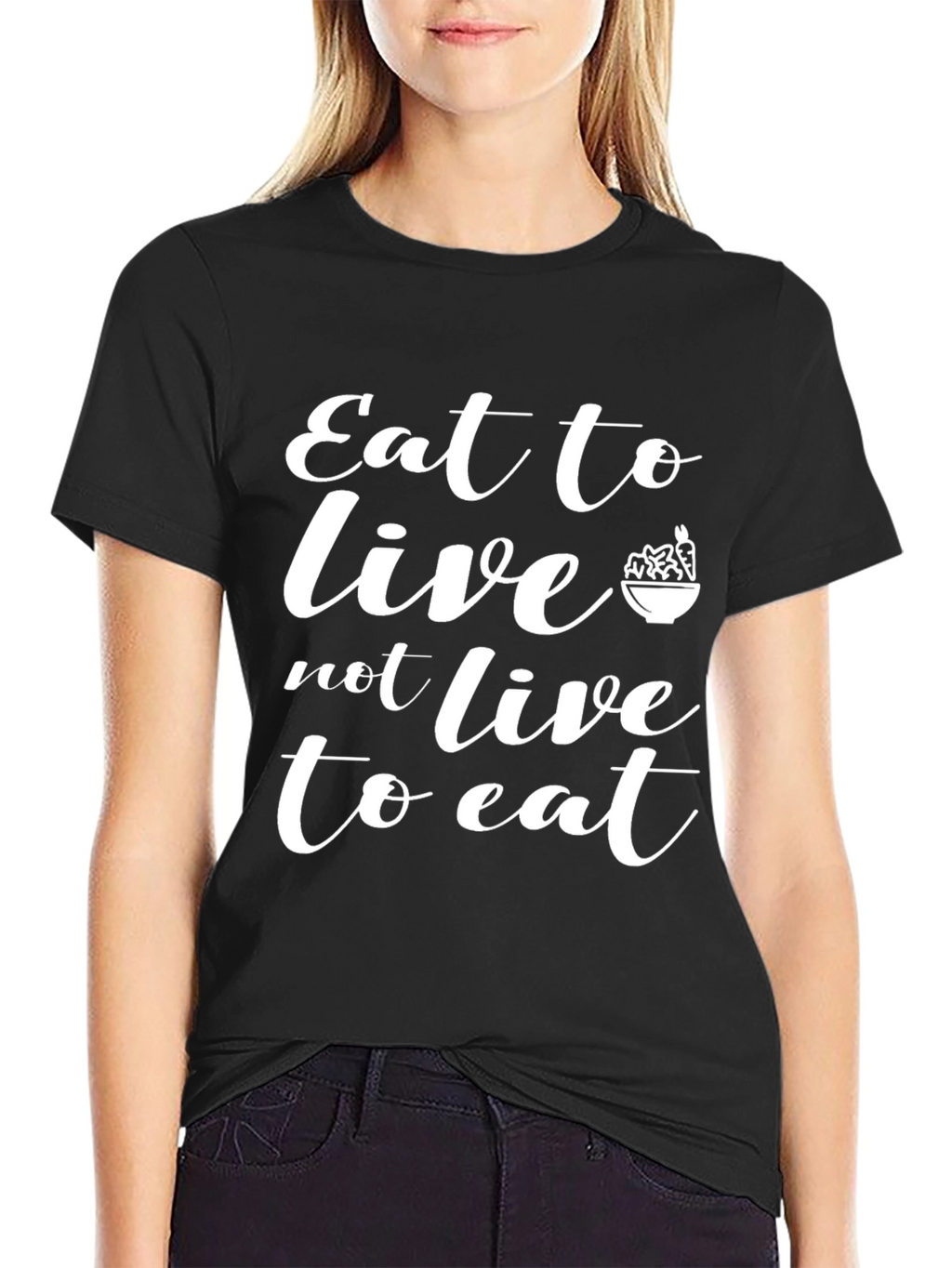 Eat to Live T-Shirt - Black Motivational