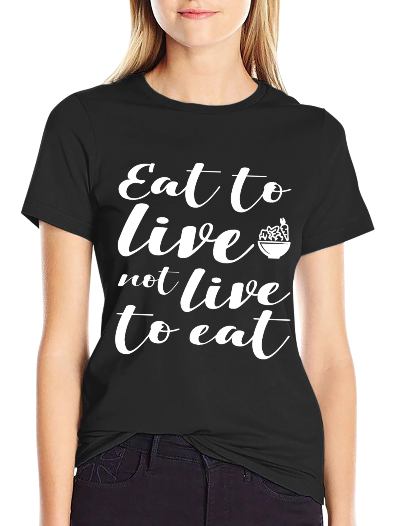 Eat to Live T-Shirt - Black Motivational