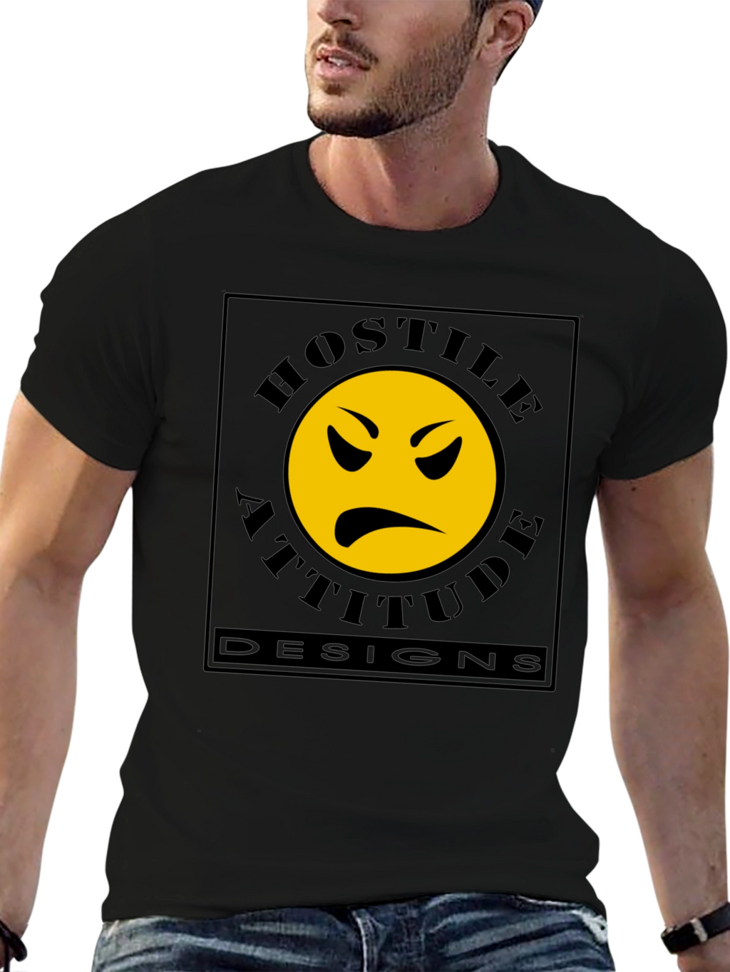 Hostile Attitude Designs Black T-Shirt