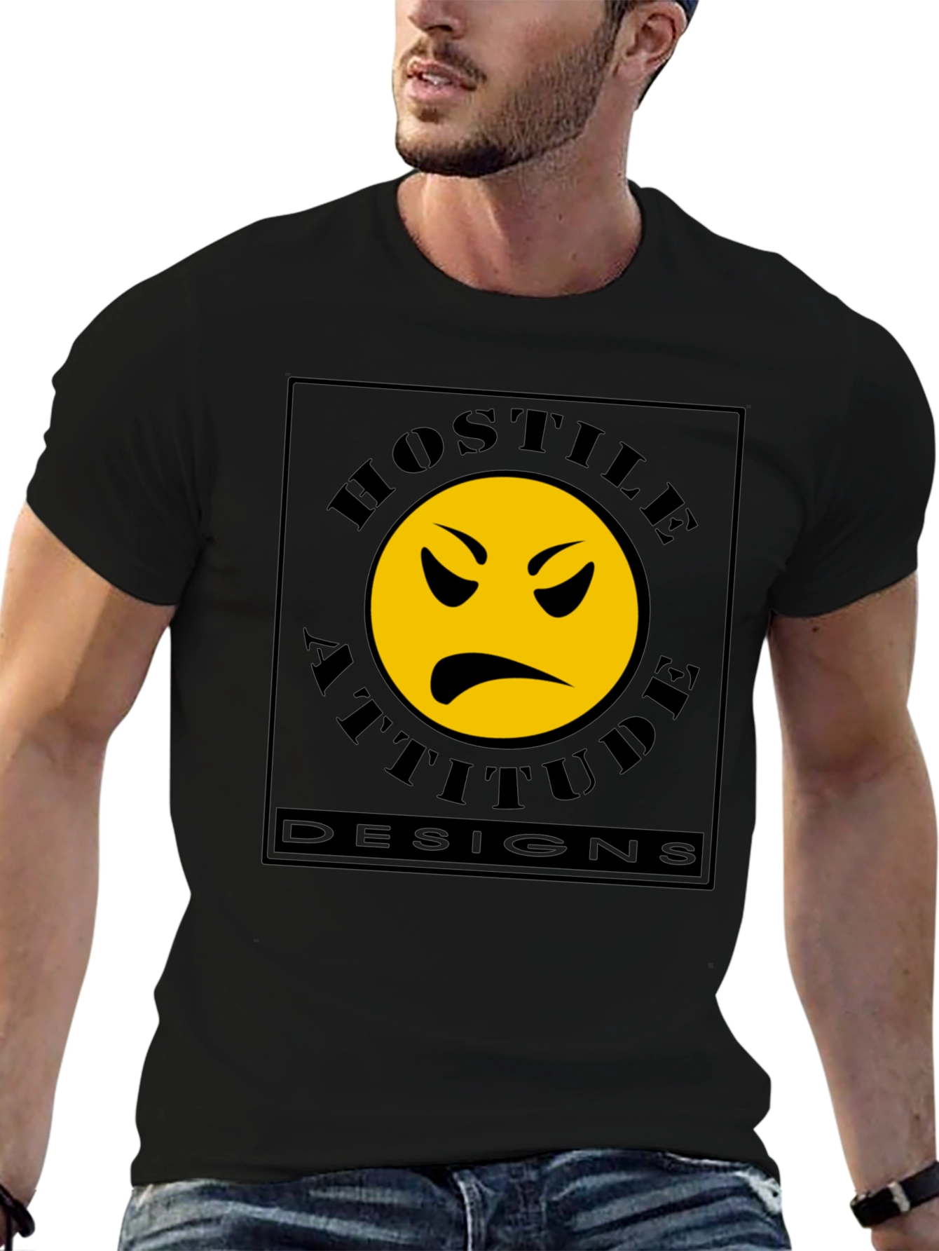 Hostile Attitude Designs Black T-Shirt