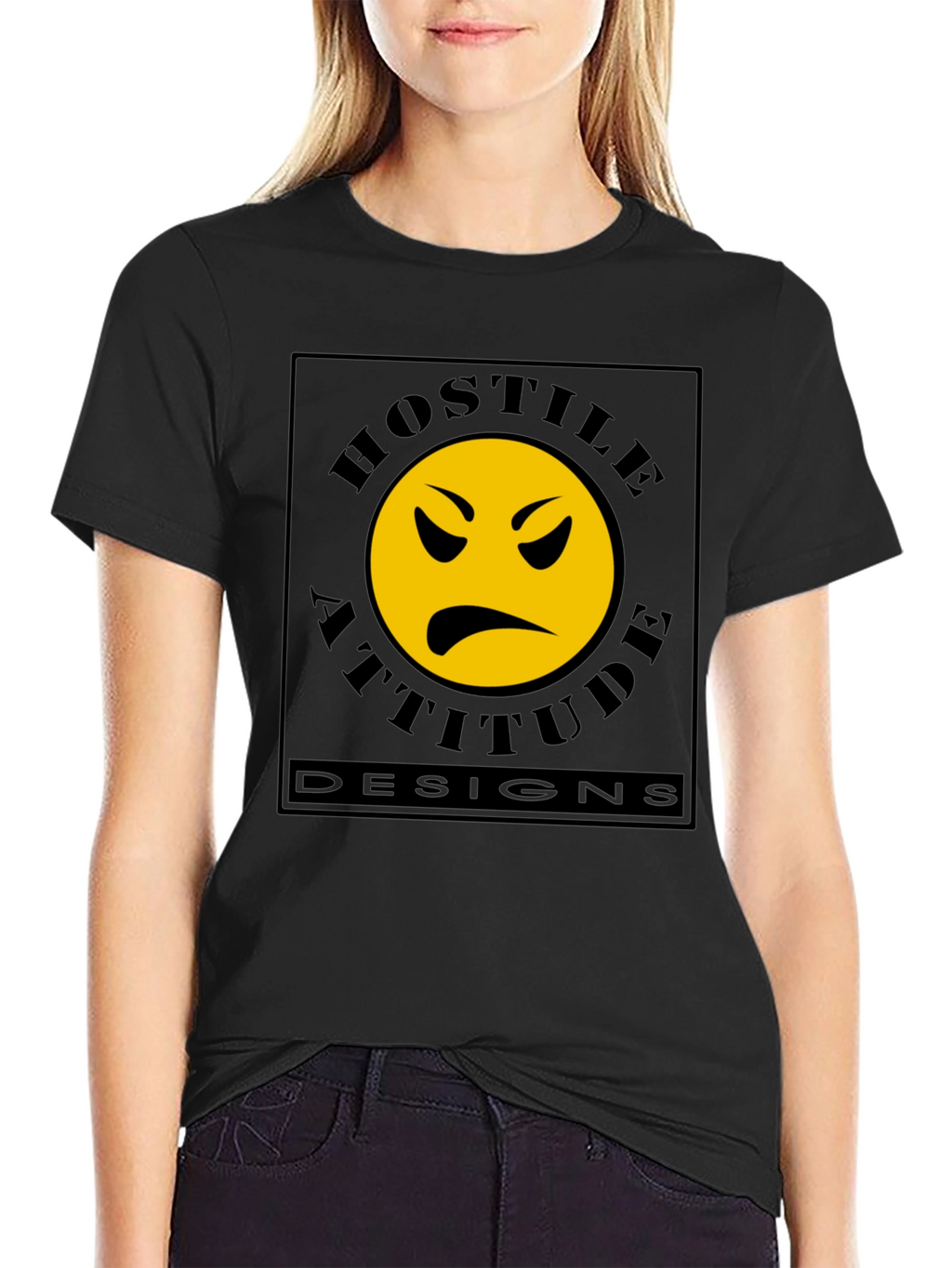 Hostile Attitude Designs Black T-Shirt