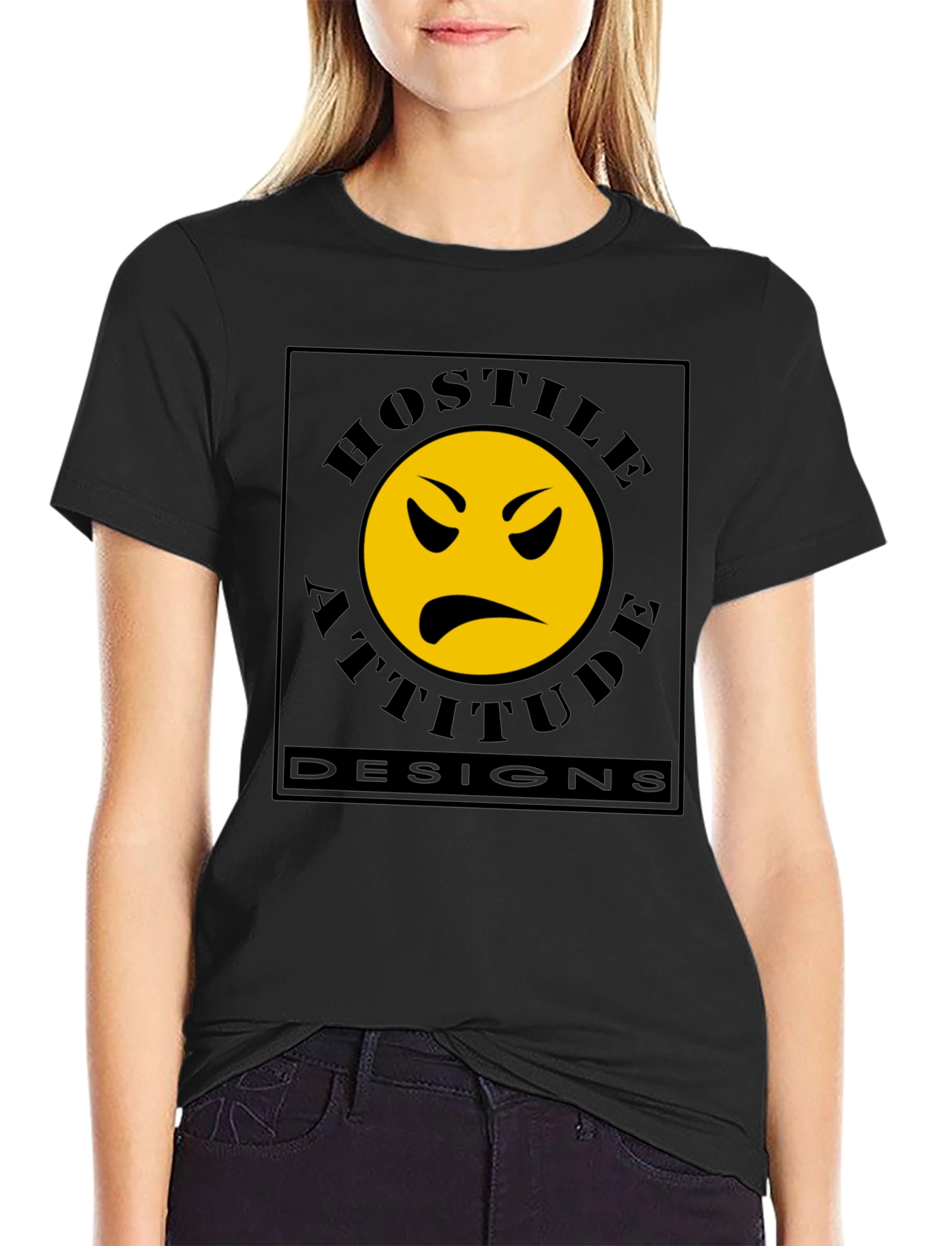 Hostile Attitude Designs Black T-Shirt