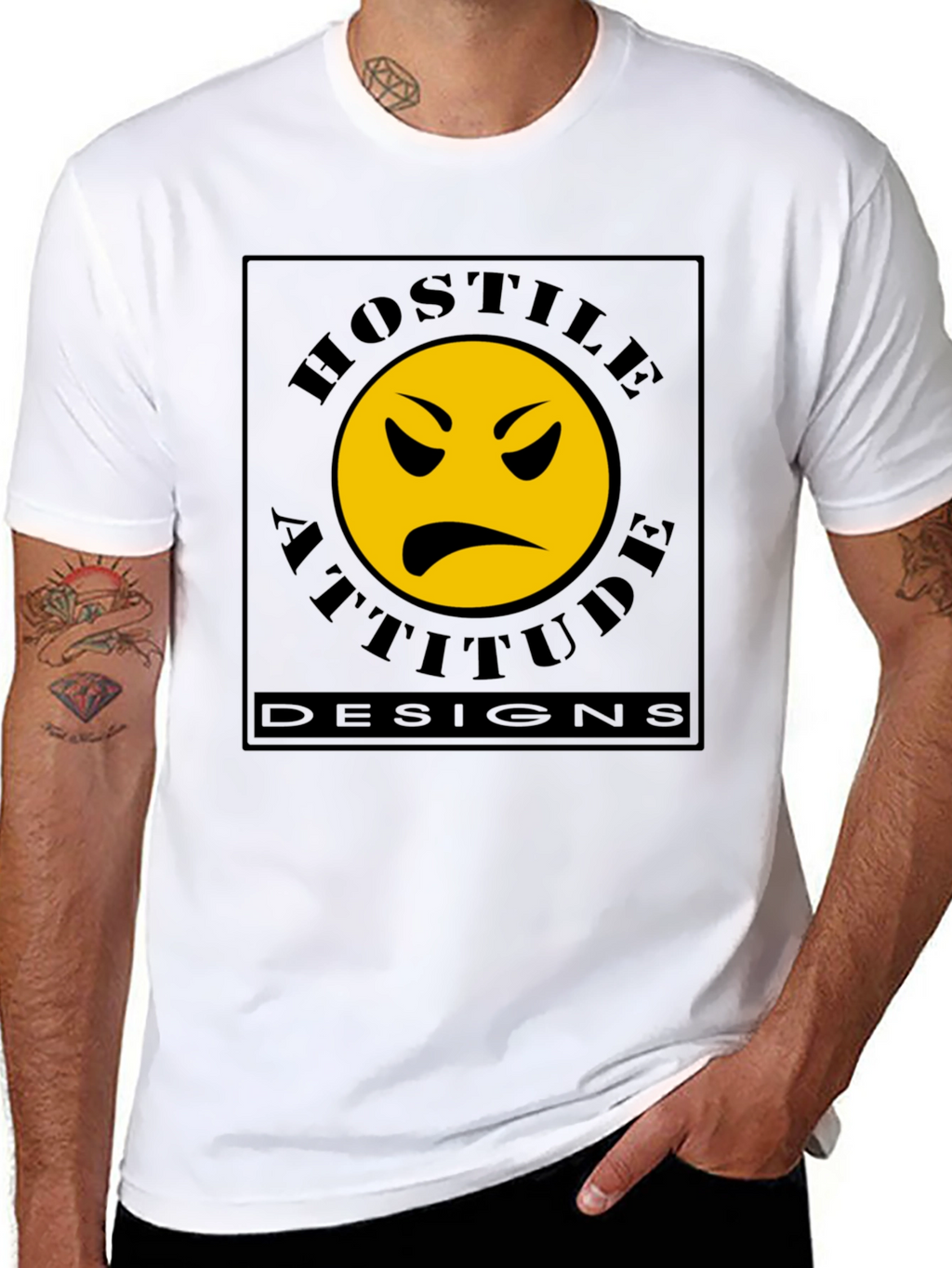 Hostile Attitude Designs Black T-Shirt