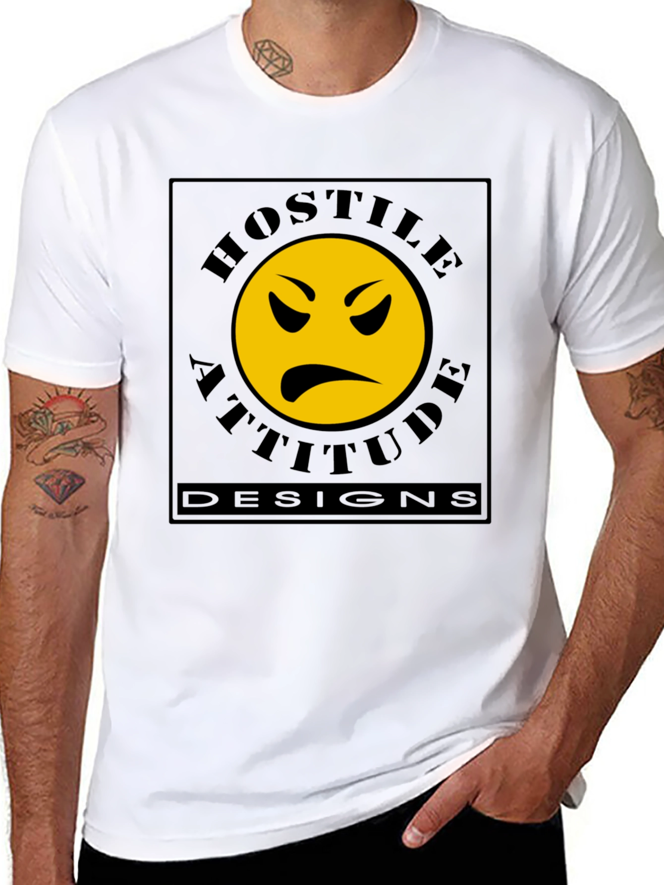 Hostile Attitude Designs Black T-Shirt