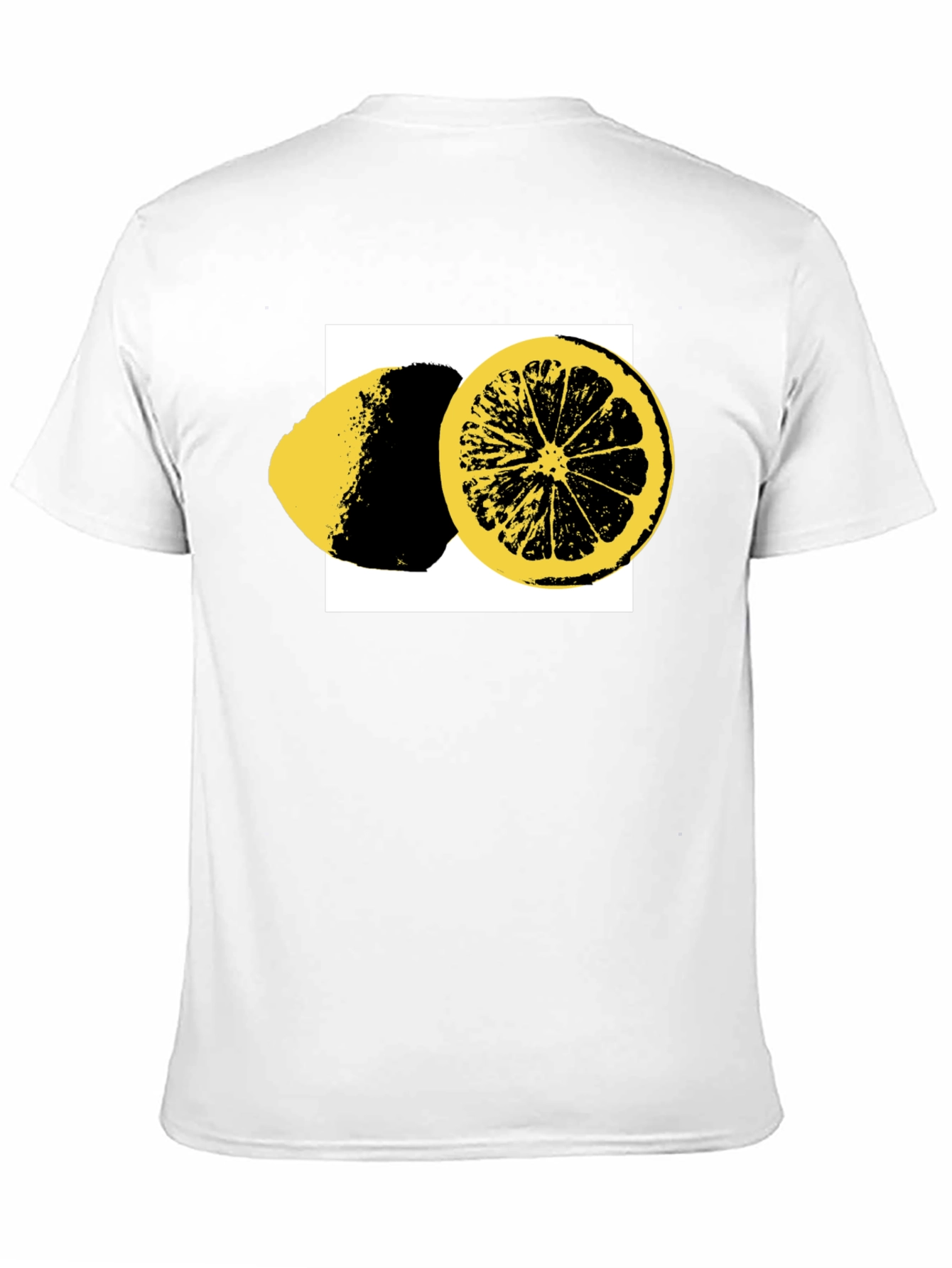 Lemon Slice Graphic Tee - Black Cotton T-Shirt
