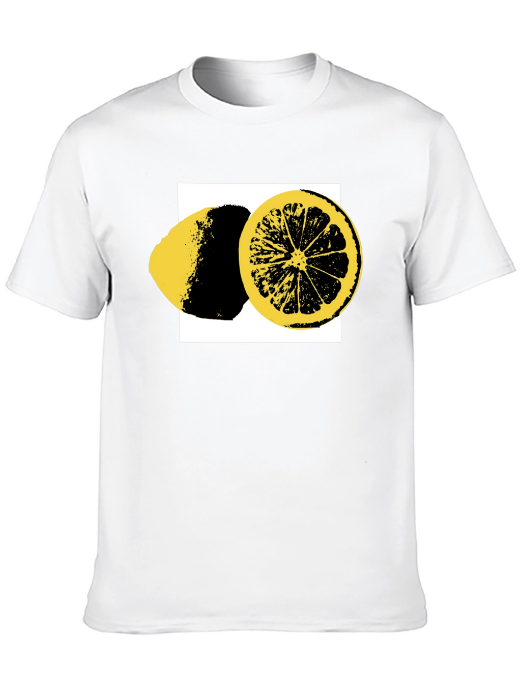 Lemon Slice Graphic Tee - Black Cotton T-Shirt