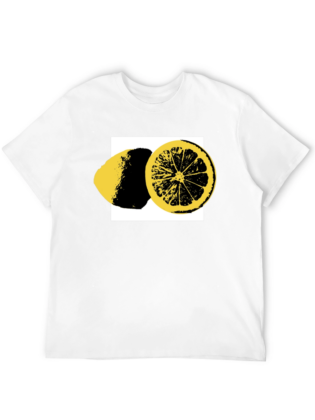 Lemon Slice Graphic Tee - Black Cotton T-Shirt