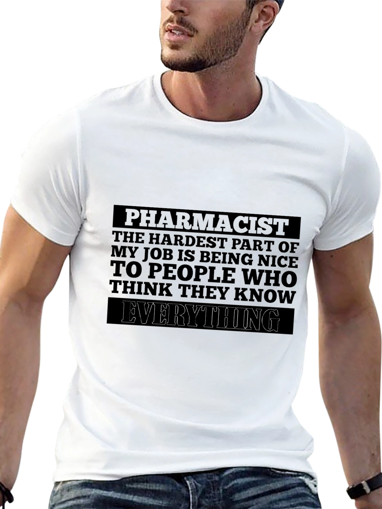 Funny Pharmacist T-Shirt - Hardest Job Being Nice