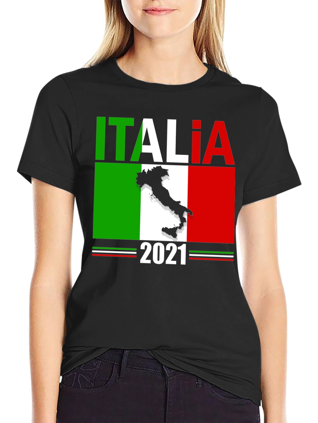 Italia 2021 Graphic Tee - Mens Black T-Shirt