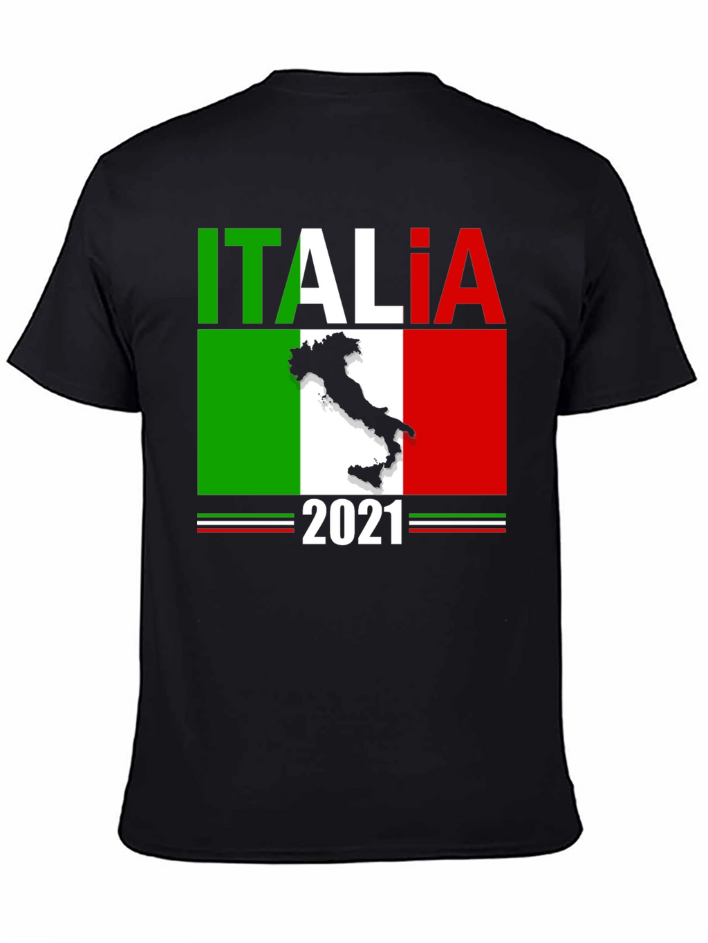 Italia 2021 Graphic Tee - Mens Black T-Shirt