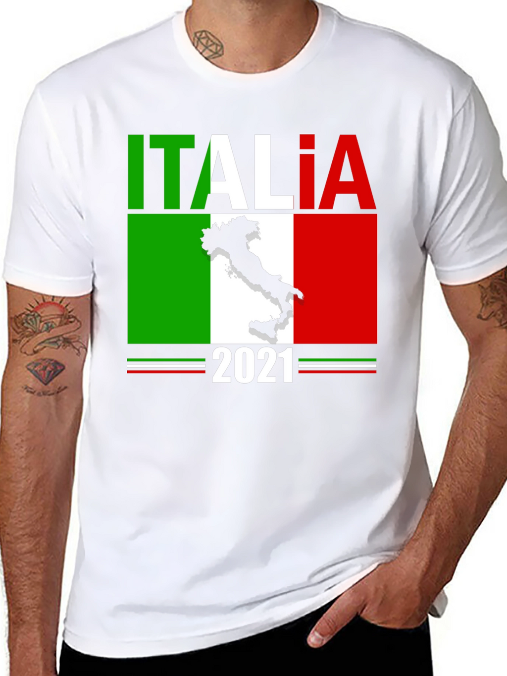 Italia 2021 Graphic Tee - Mens Black T-Shirt