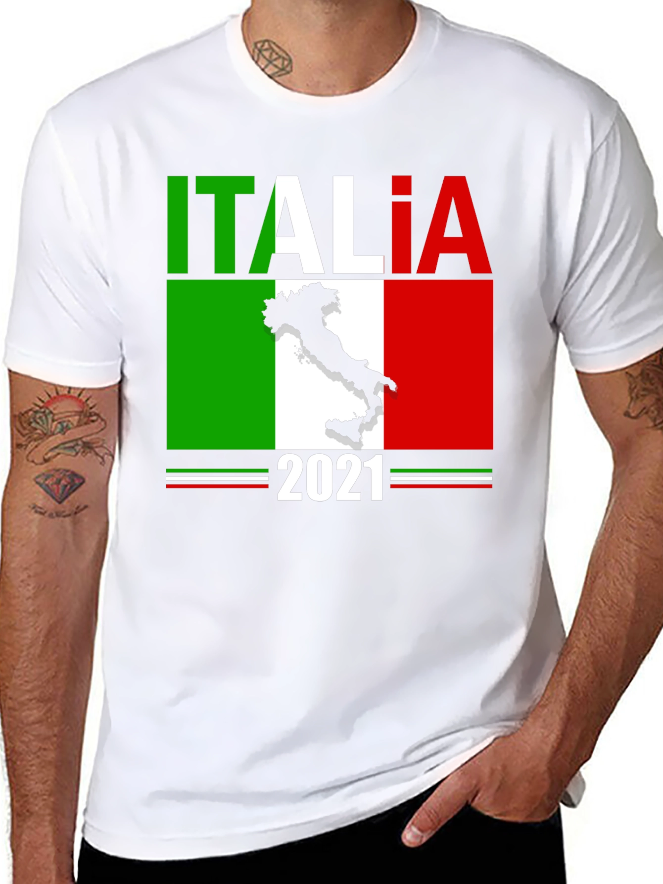 Italia 2021 Graphic Tee - Mens Black T-Shirt
