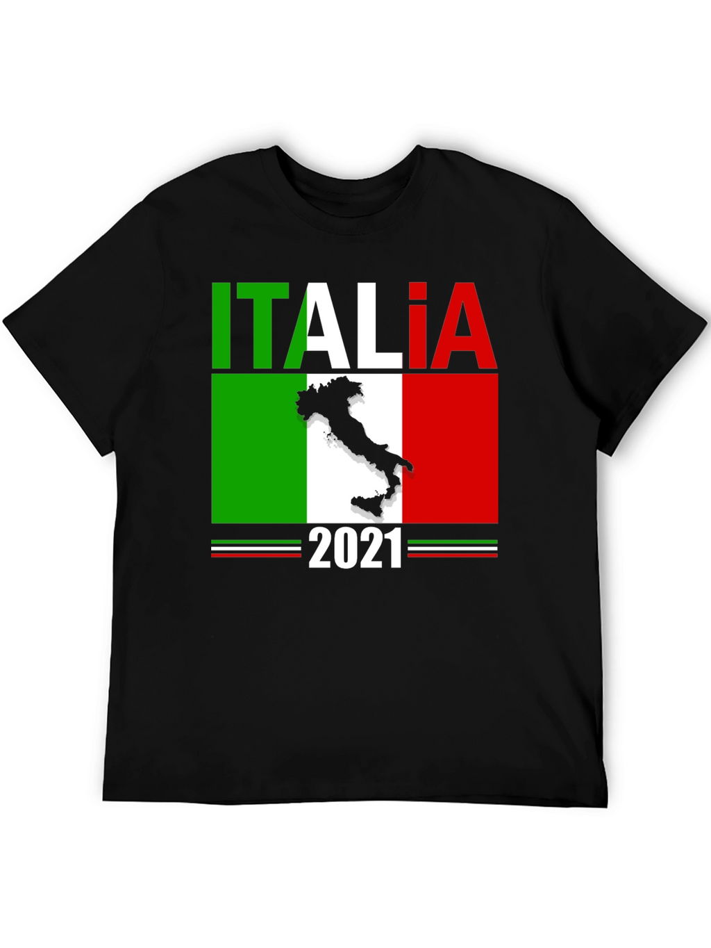 Italia 2021 Graphic Tee - Mens Black T-Shirt
