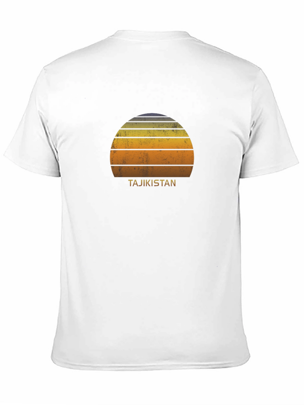 Tajikistan Sunset Graphic Tee - Retro Style Black T-Shirt