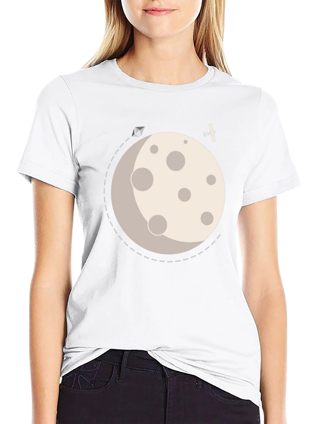 To the Moon Graphic Tee - Black