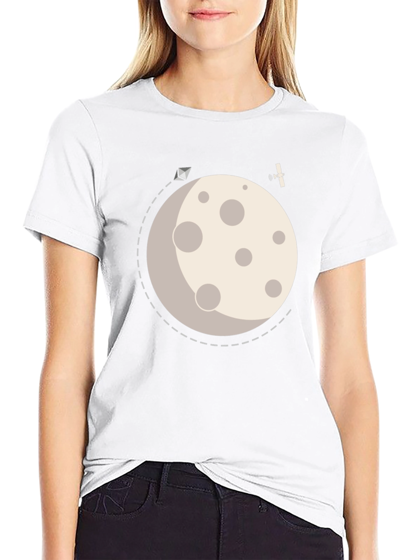 To the Moon Graphic Tee - Black