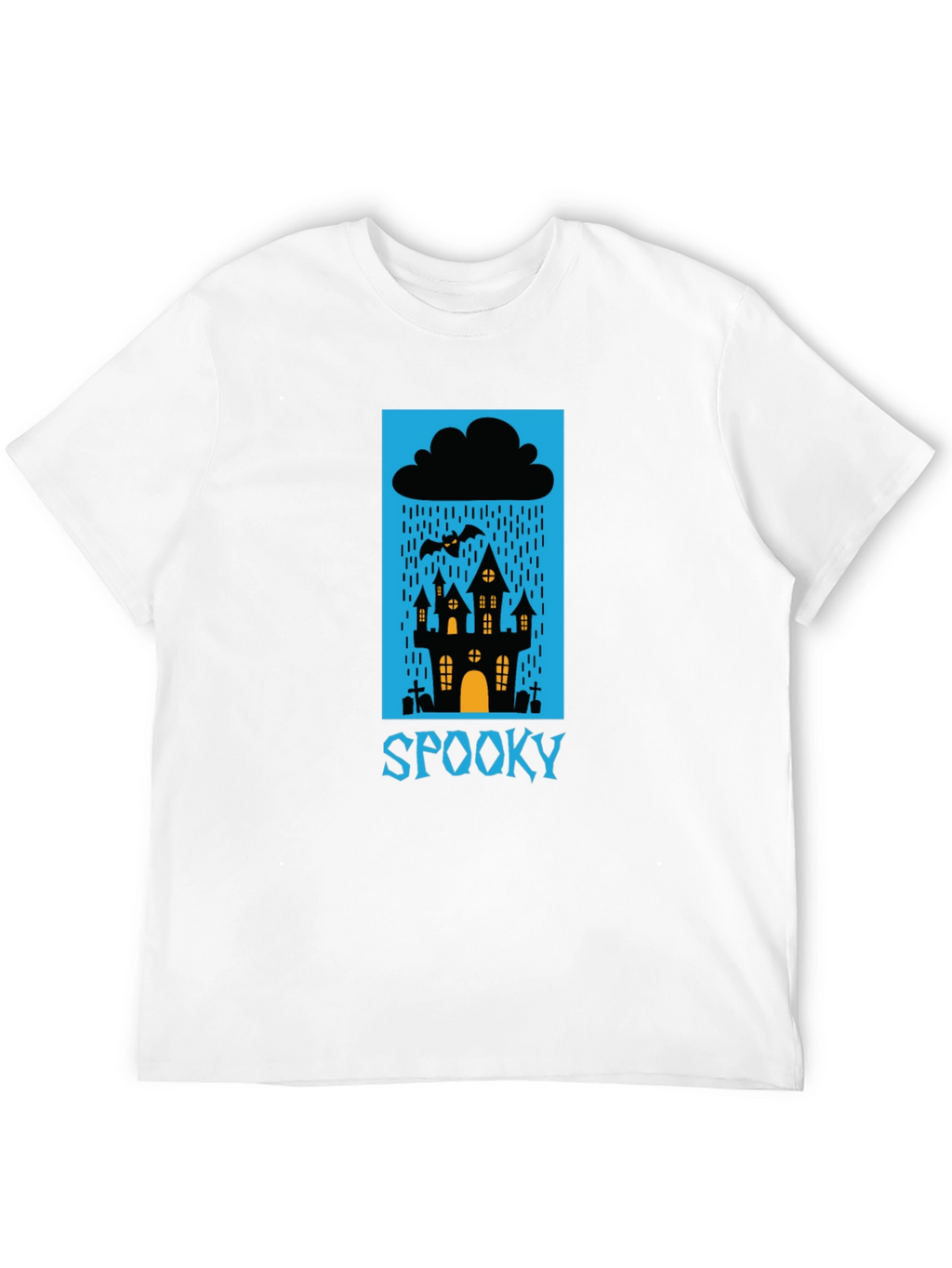 Spooky Halloween T-Shirt - Haunted House Design
