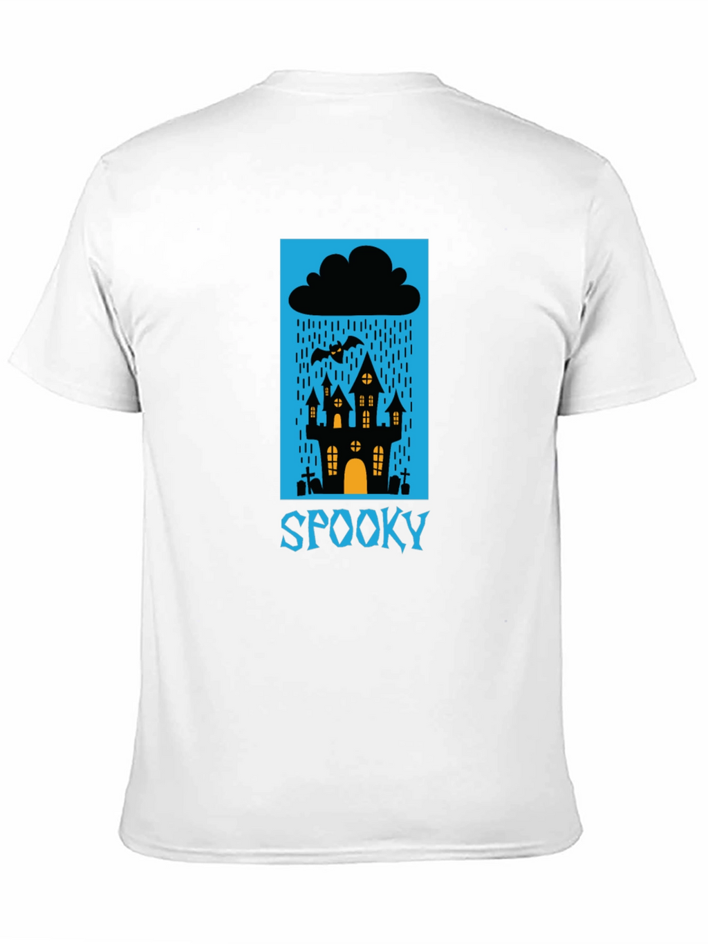 Spooky Halloween T-Shirt - Haunted House Design
