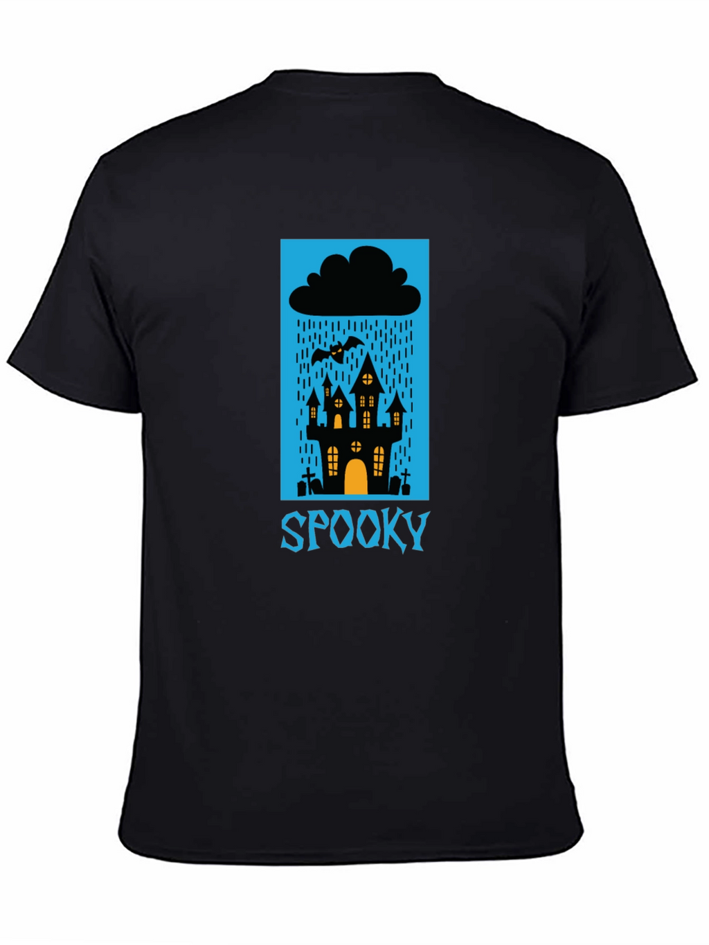 Spooky Halloween T-Shirt - Haunted House Design