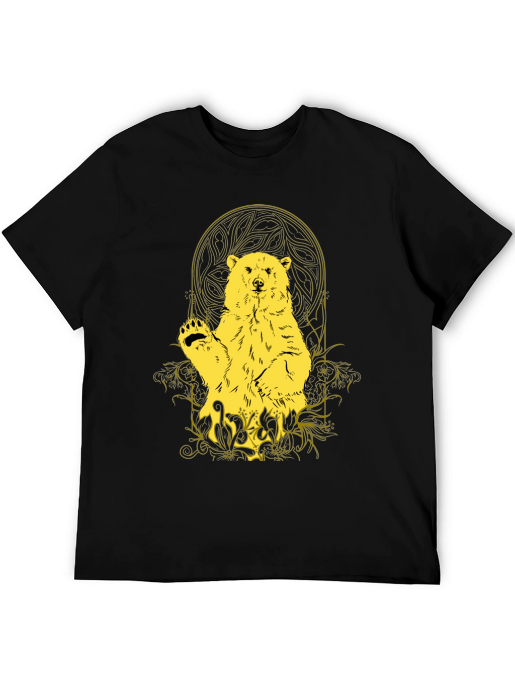 Bear Graphic Tee - Black Casual T-Shirt
