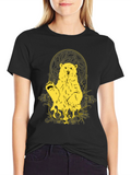 Bear Graphic Tee - Black Casual T-Shirt