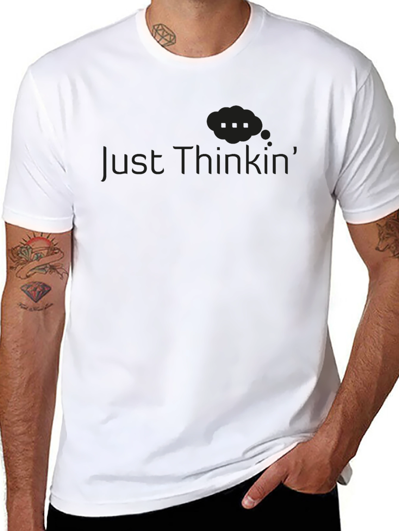 Just Thinkin Graphic T-Shirt - Soft Cotton Tee