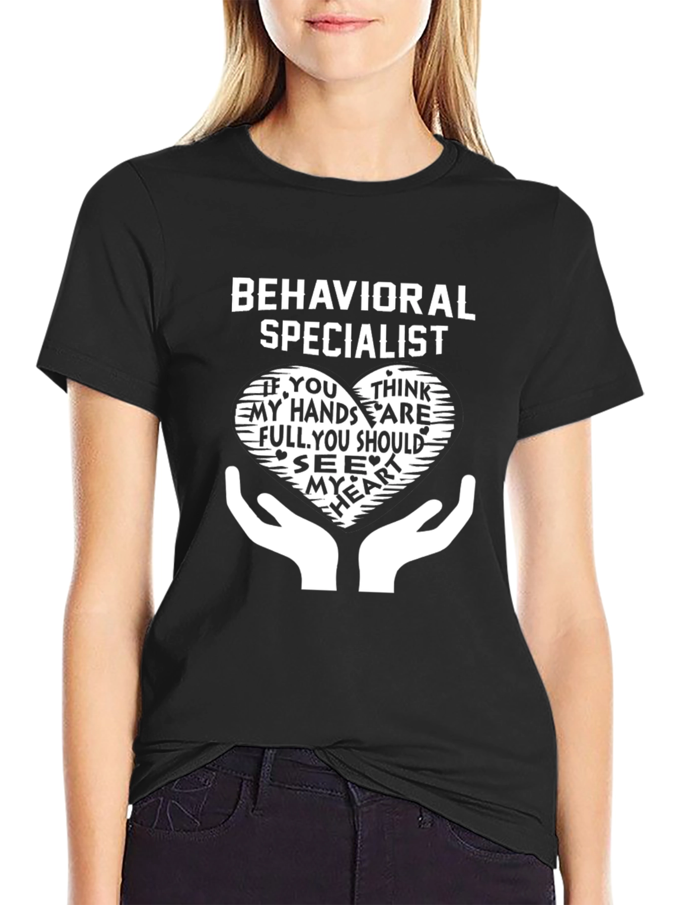 Behavioral Specialist Graphic Tee - Heart Hands