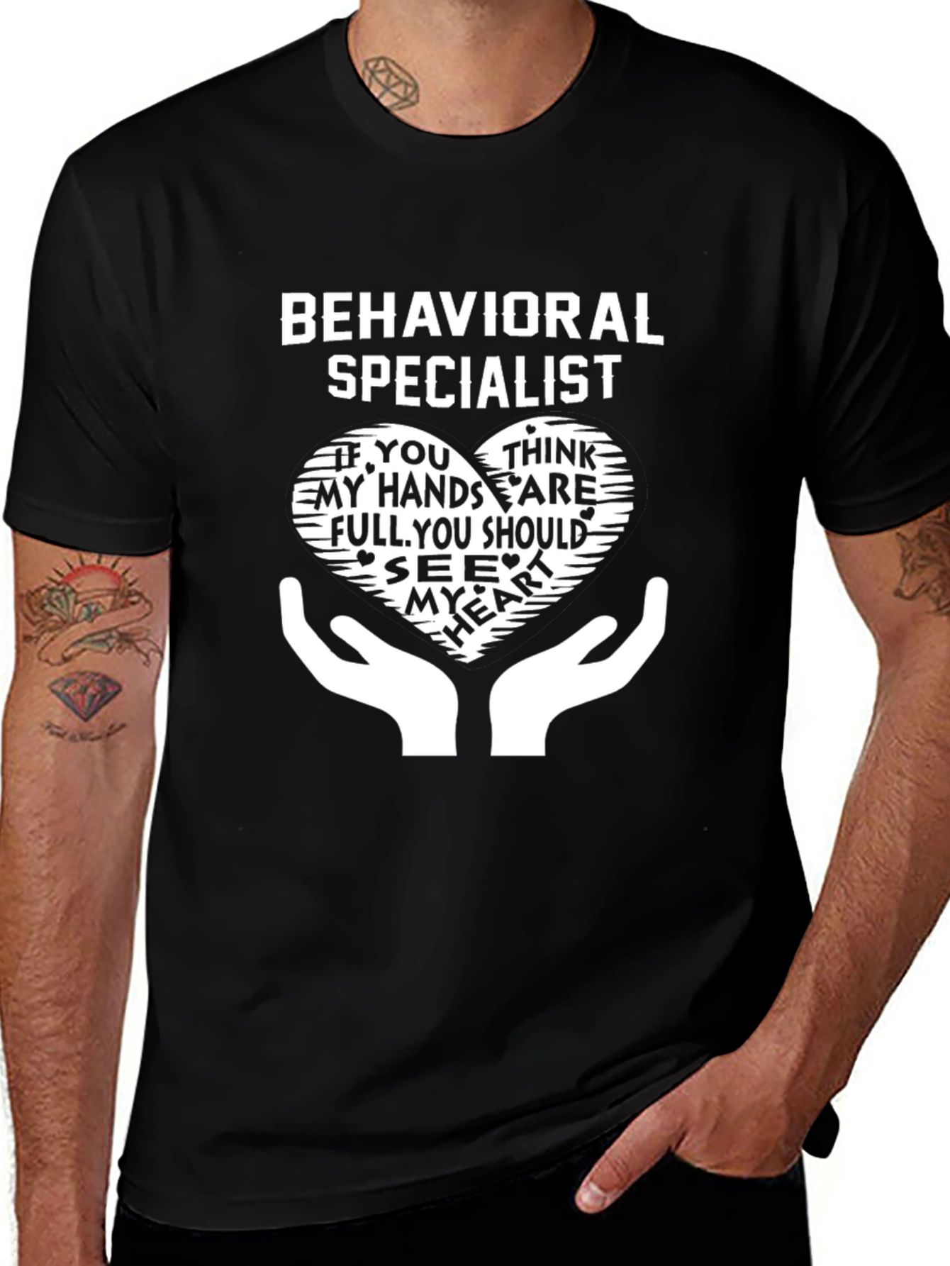 Behavioral Specialist Graphic Tee - Heart Hands