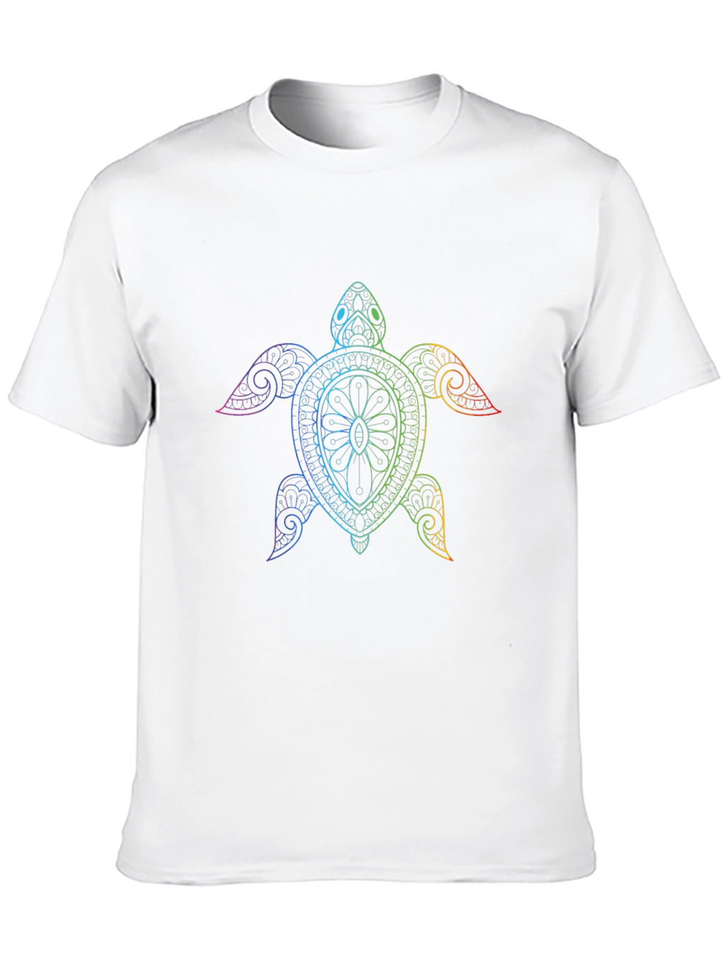 Rainbow Turtle Graphic Tee - Stylish Mens Black T-Shirt