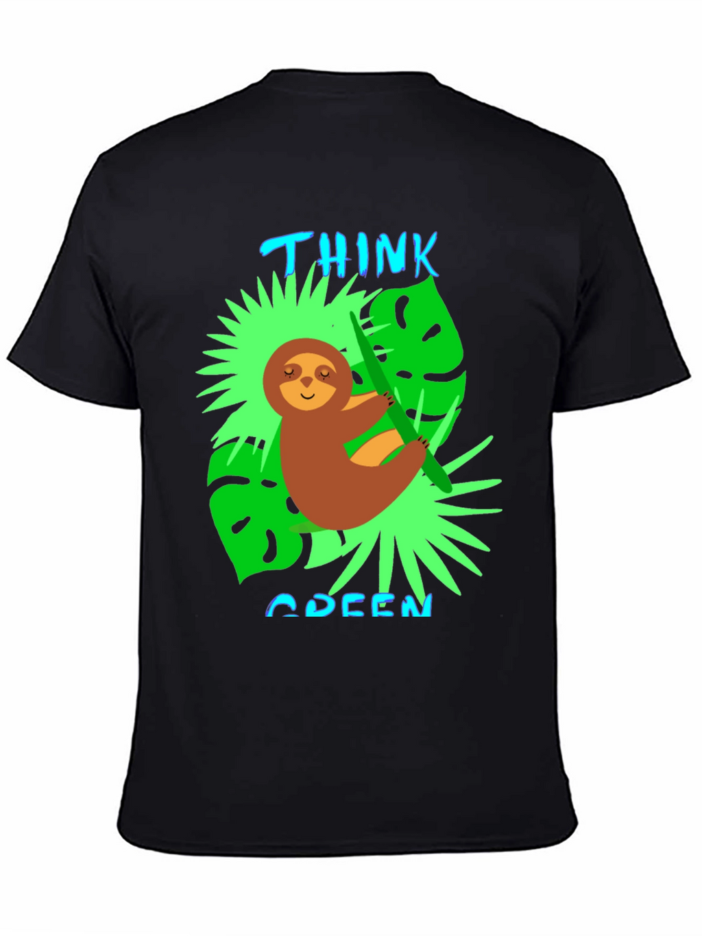 Think Green Sloth Graphic Tee